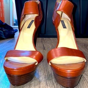 Beautiful cognac color leather heels